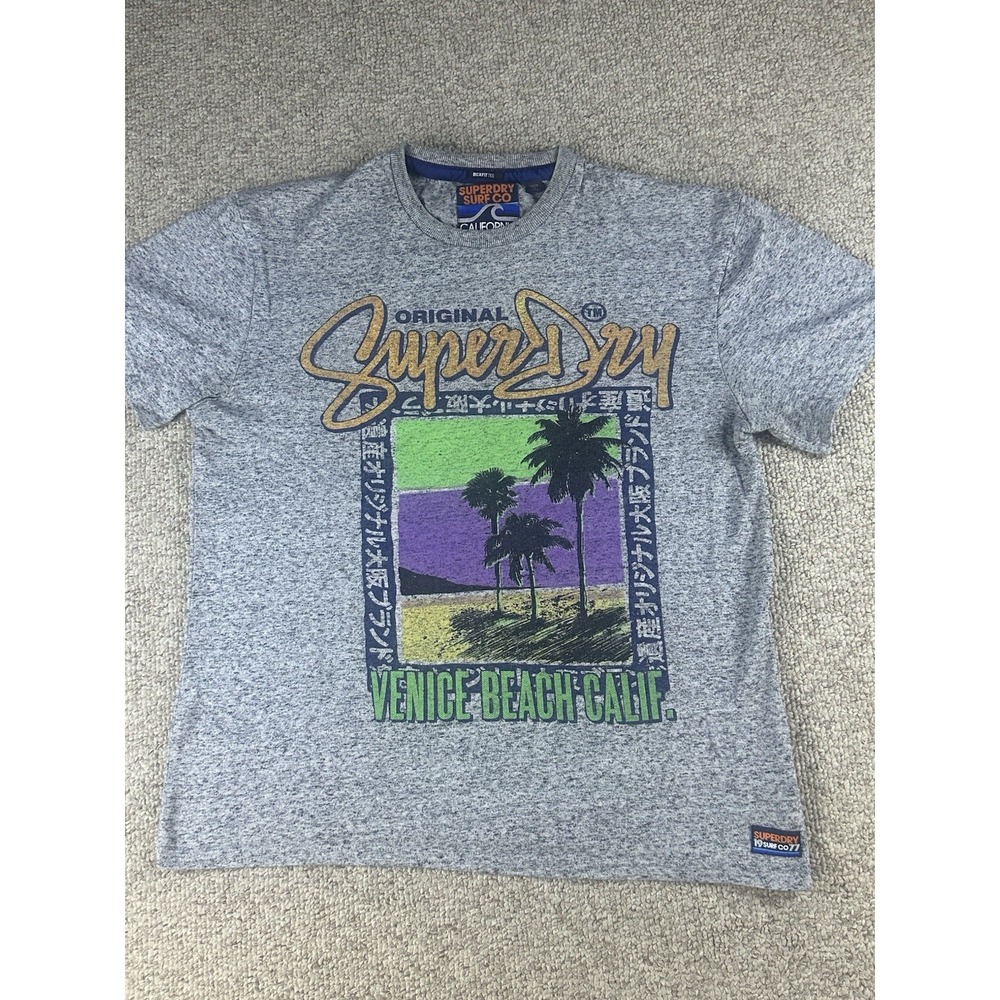Superdry Surf Co. Box Fit Tee Venice Beach Calif. Men's Tshirt Size XL LA